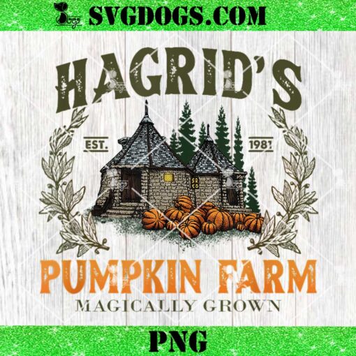 Fall Hagrid’s Pumpkin Farm Patch PNG, Autumn Pumpkin Garden PNG