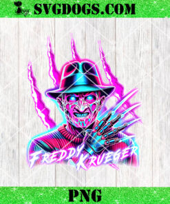 Freddy Krueger Neon PNG, Scary Halloween PNG, Movie Killer PNG