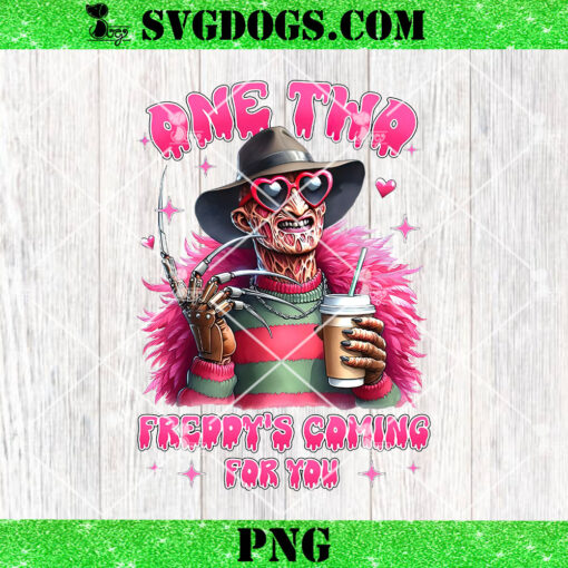 Freddy Krueger One Two Freddyy’s Coming For You PNG, Pink Horror PNG