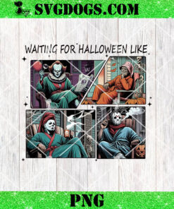 Funny Waiting For Halloween Like PNG, Halloween Horror Movie Characters Coffee PNG