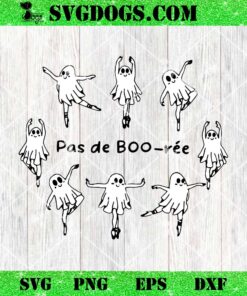 GHOST Pas de BOO rée SVG, Ballet Dancer Spooky Halloween SVG