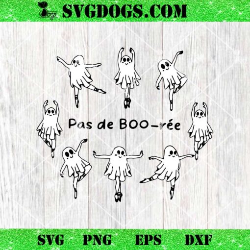 GHOST Pas de BOO rée SVG, Ballet Dancer Spooky Halloween SVG