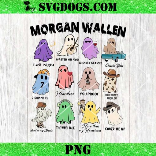 Ghost Morgan Wallen PNG, Western Wallen Ghost PNG, Halloween PNG