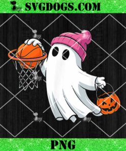 Ghost Playing Basketball Halloween Costume PNG, Halloween Basketball PNG