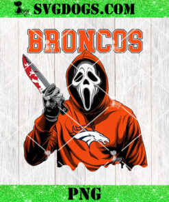 Ghostface Scream Denver Broncos PNG, Horror Characters NFL PNG, Ghostface Team Killer PNG