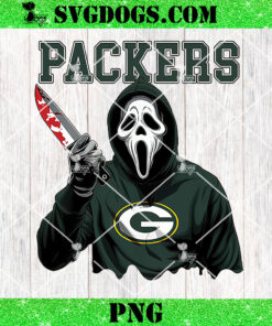 Ghostface Scream Green Bay Packers PNG, Halloween NFL PNG, Ghostface Team Killer PNG