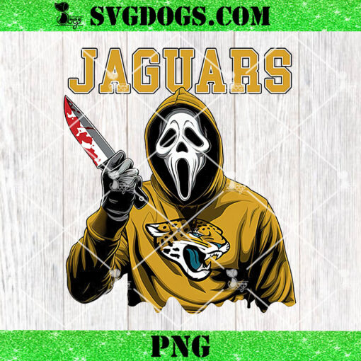 Ghostface Scream Jacksonville Jaguars PNG, Horror NFL PNG, Ghostface Team Killer PNG