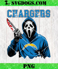 Ghostface Scream Los Angeles Chargers PNG, Sport NFL PNG, Ghostface Team Killer PNG