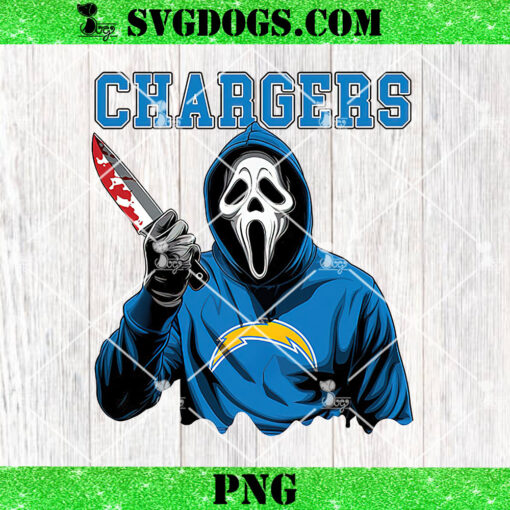 Ghostface Scream Los Angeles Chargers PNG, Sport NFL PNG, Ghostface Team Killer PNG