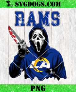 Ghostface Scream Los Angeles Rams PNG, Halloween NFL PNG, Ghostface Team Killer PNG