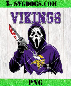 Ghostface Scream Minnesota Vikings PNG, Halloween NFL PNG, Ghostface Team Killer PNG