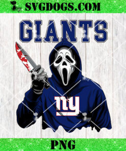 Ghostface Scream New York Giants PNG, Horror NFL PNG, Ghostface Team Killer PNG