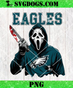 Ghostface Scream Philadelphia Eagles PNG, Halloween NFL PNG, Ghostface Team Killer PNG