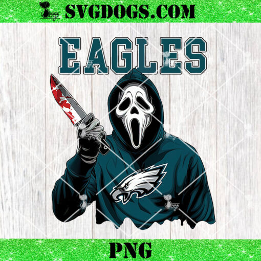 Ghostface Scream Philadelphia Eagles PNG, Halloween NFL PNG, Ghostface Team Killer PNG