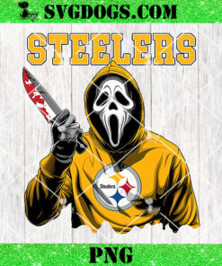 Ghostface Scream Pittsburgh Steelers PNG, Horror NFL PNG, Ghostface Team Killer PNG