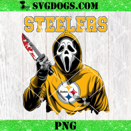 Ghostface Scream Pittsburgh Steelers PNG, Horror NFL PNG, Ghostface Team Killer PNG