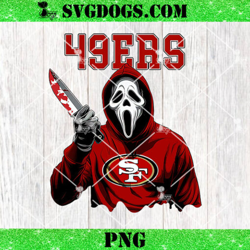 Ghostface Scream San Francisco 49ers PNG, Sport NFL PNG, Ghostface Team Killer PNG