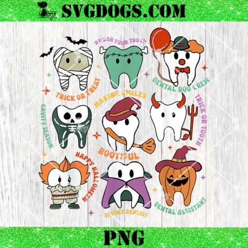 Halloween Dental Boo Crew Dentist Costume Teeth PNG, Halloween Dentist Witch PNG