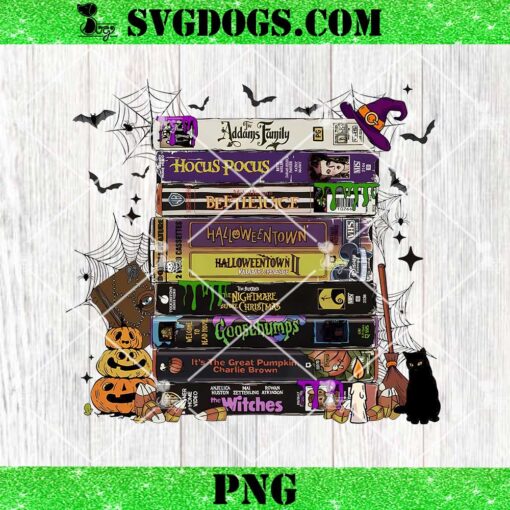 Halloween Horror Movies VHS Collection PNG, Witch Halloween PNG