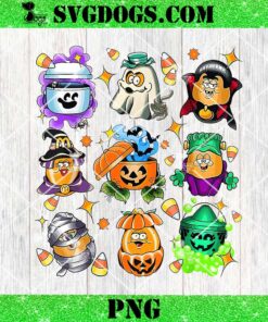 Chicken Nuggets Pumpkin Halloween 90’s Vintage PNG, Spooky Nuggets PNG, Pumpkin Mcnugget PNG