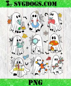 Halloween Science Teacher PNG, Ghost Laboratory Teacher PNG