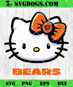 Hello Kitty Chicago Bears SVG, Kitty Bears NFL SVG, Kitty Football SVG PNG DXF EPS