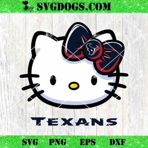 Hello Kitty Houston Texans SVG, Kitty Texans SVG, Kitty Football SVG PNG DXF EPS