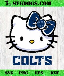 Hello Kitty Indianapolis Colts SVG, Kitty Colts NFL SVG, Kitty Football SVG PNG DXF EPS