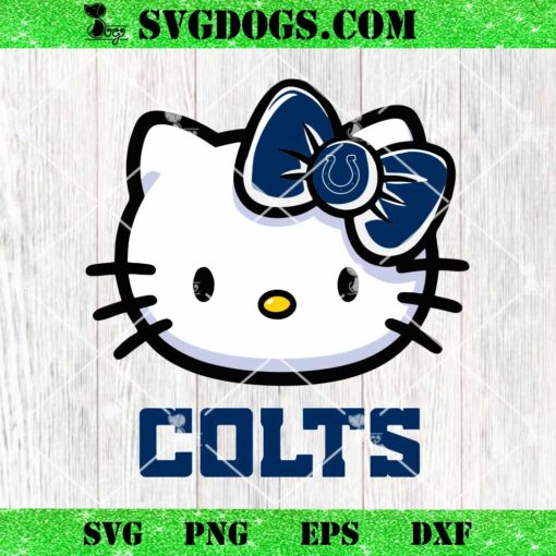 Hello Kitty Indianapolis Colts SVG, Kitty Colts NFL SVG, Kitty Football SVG PNG DXF EPS