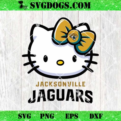 Hello Kitty Jacksonville Jaguars SVG, Kitty Jaguars NFL SVG, Kitty Football SVG PNG DXF EPS