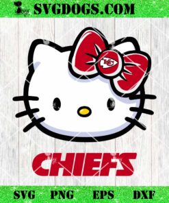 Hello Kitty Kansas City Chiefs SVG, Kitty Chiefs NFL SVG, Kitty Football SVG PNG DXF EPS