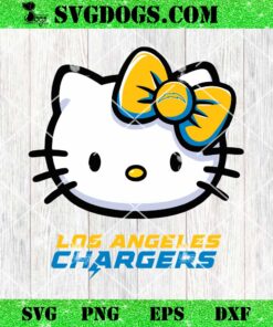 Hello Kitty Los Angeles Chargers SVG, Kitty Chargers NFL SVG, Kitty Football SVG PNG DXF EPS