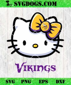 Hello Kitty Minnesota Vikings SVG, Kitty Vikings SVG, Kitty Football SVG PNG DXF EPS