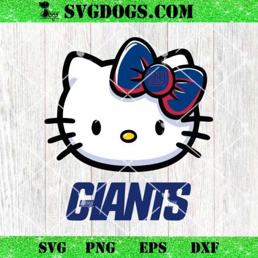 Hello Kitty New York Giants SVG, Kitty Giants NFL SVG, Kitty Football SVG PNG DXF EPS