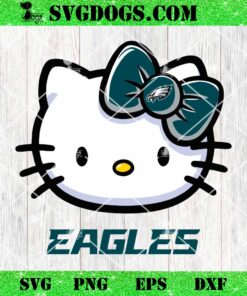 Hello Kitty Philadelphia Eagles SVG, Kitty Eagles NFL SVG, Kitty Football SVG PNG DXF EPS