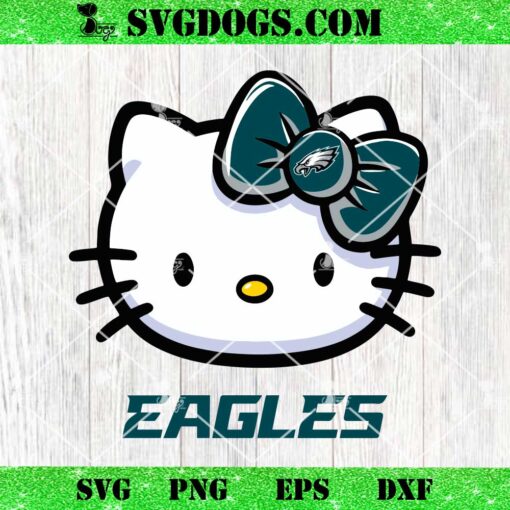 Hello Kitty Philadelphia Eagles SVG, Kitty Eagles NFL SVG, Kitty Football SVG PNG DXF EPS