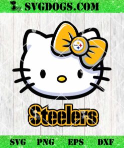 Hello Kitty Pittsburgh Steelers SVG, Kitty Steelers NFL SVG, Kitty Football SVG PNG DXF EPS