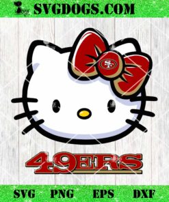 Hello Kitty San Francisco 49ers SVG, Kitty 49ers NFL SVG, Kitty Football SVG PNG DXF EPS