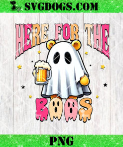 Here For The Boos Halloween PNG, Boo Beer PNG, Retro Ghost PNG