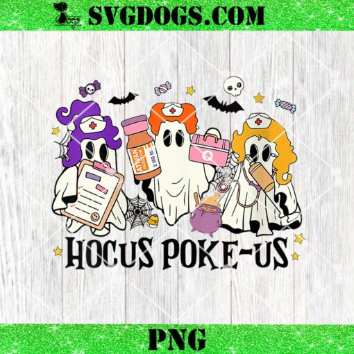 Hocus Pokeus Witch Nurse Halloween PNG, Witches Nurse PNG, Spooky Nurse Costume Halloween PNG