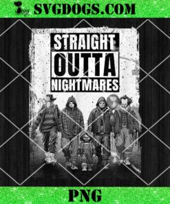 Horror Halloween Scary Straight outta nightmares PNG, Thug Life Halloween Horror PNG