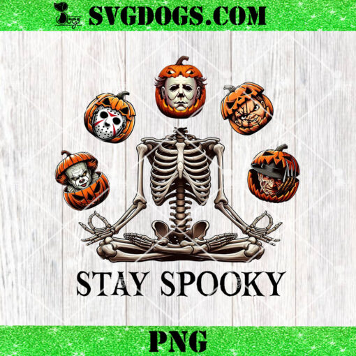 Horror Stay Spooky PNG, Killers Pumpkins PNG, Skeleton Halloween PNG