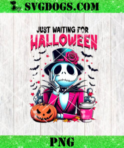 Jack Skellington Just Waiting For Halloween PNG, Pink Horror PNG, Halloween Character PNG