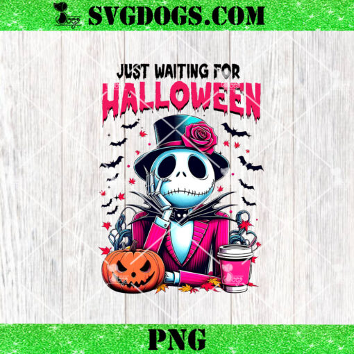 Jack Skellington Just Waiting For Halloween PNG, Pink Horror PNG, Halloween Character PNG