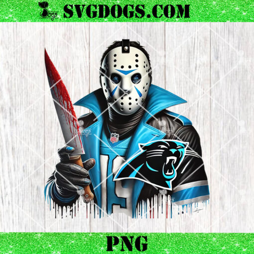 Jason Voorhees Carolina Panthers PNG, Horror Panthers PNG, Halloween NFL PNG