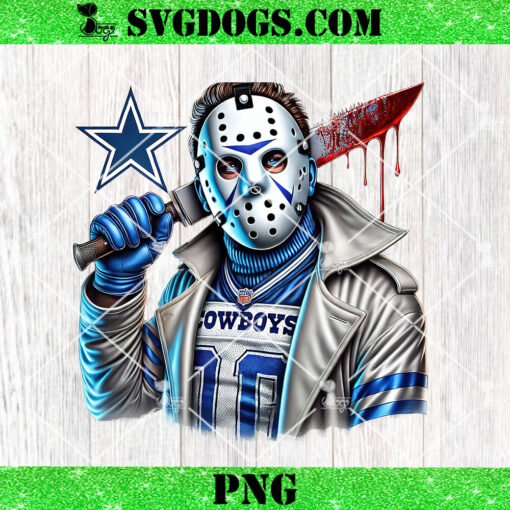 Jason Voorhees Dallas Cowboys PNG, Horror Cowboys PNG, Halloween NFL PNG