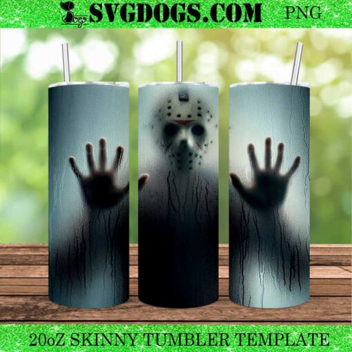 Jason Voorhees Friday the 13th 20oz Tumbler Wrap PNG, 20oz Horror Movie Tumbler Wrap PNG