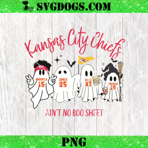 Kansas City Chiefs Ain’t No Boo Sheet PNG, NFL Football Halloween PNG, Ghost PNG