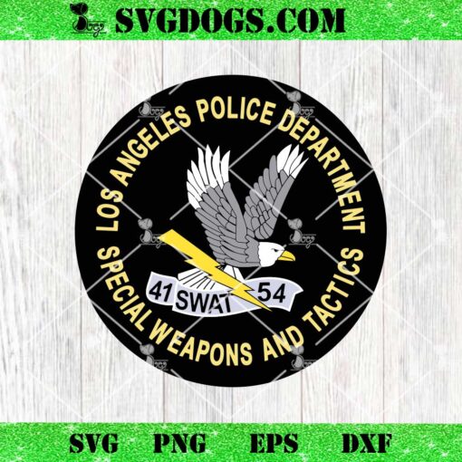 LAPD Special Weapons and Tactics SWAT SVG, 41 Swat 54 SVG