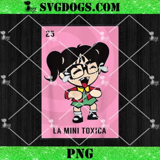 La Mini Toxica Kids Card PNG, Mexican Lottery Card Baby Girl PNG